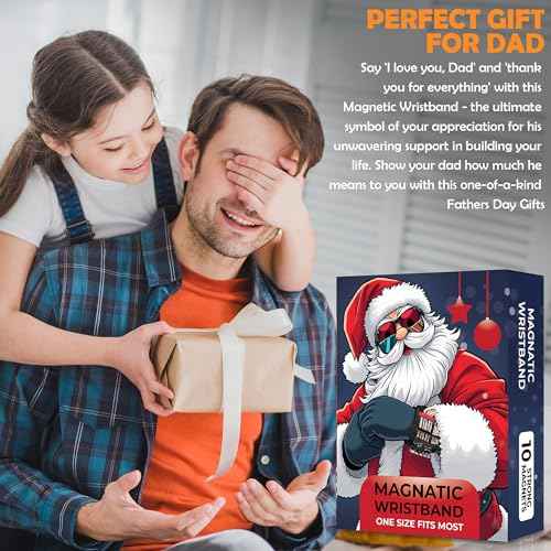 Gifts for Men Stocking Stuffers for Women Christmas - Magnetic Wristband for Holding Screws White Elephant Gifts for Adults Gifts for Men Who Have Everything Tools Dad Teens Husband Boyfriend