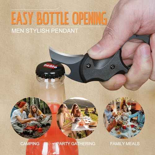 Christmas Stocking Stuffers Gifts for Men Him, Small Pocket Multitool Knife for Men Dad Gifts, Keychain Box Cutter with Bottle Opener, Cool Gadgets for EDC Camping Hiking