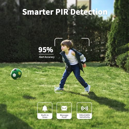 SEHMUA White 2-Pack 2K Solar WiFi Security Cameras with Pan/Tilt, Night Vision, Two-Way Audio
