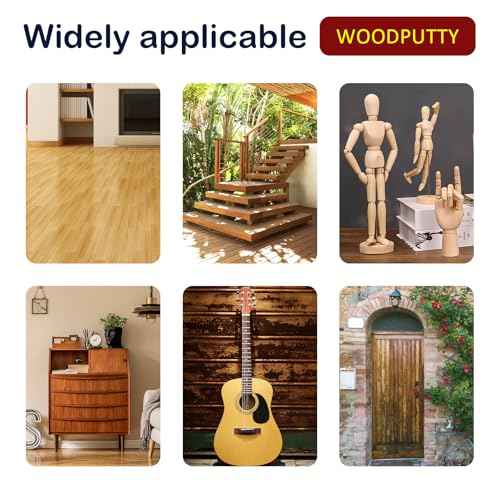Wood Filler & Wood Putty Kit, 9.87oz(280g) Natual - Quick & Easy Furniture Repair for Cracks, Holes & Imperfections - Durable, Smooth, and Stainable