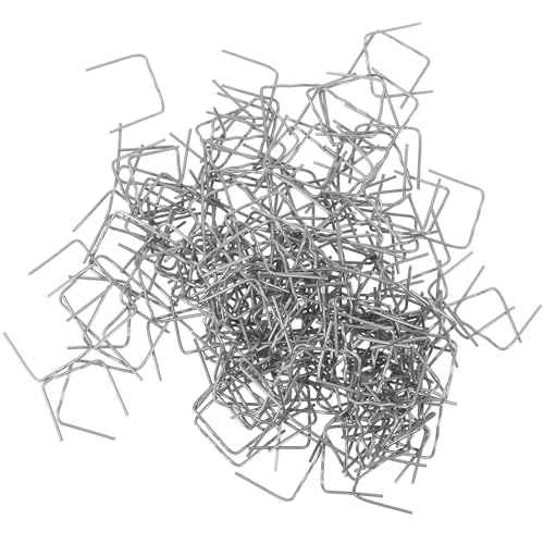 Wakauto 500pcs Hot Staple Repair Machine Plastic Welding Hot Stapler Car Auto Bumper Repair Pre Cut for All Cars Flat Angle 0.8mm