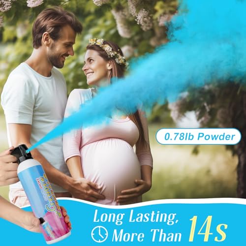 Merear Blue Gender Reveal Fire Extinguisher Set - Biodegradable Baby Boy Party Decor