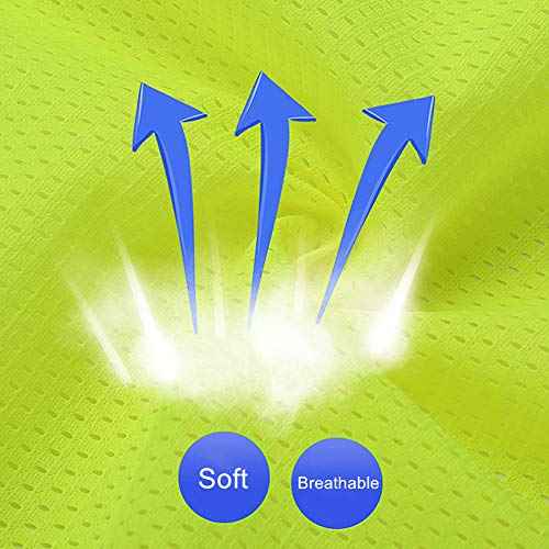 XIAKE Reflective Safety Vest for Men & Women High Visibility Class 2 Vest with Pockets Meets ANSI Standards