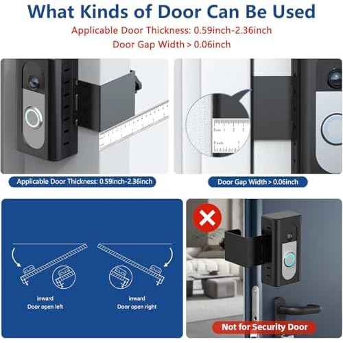 KIMILAR Anti-Theft Video Doorbell Mount Compatible with Ring/Blink Wireless Video Doorbell, Adjustable Mounting Bracket Accessories for Houses, Apartments, Businesses, Not for Security Door