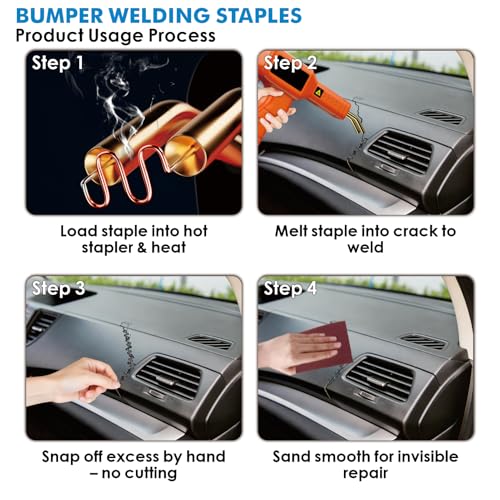 LUMINZENLUX 3000PCS Plastic Welding Staples Kit for Auto Bumper & Plastic Repairs