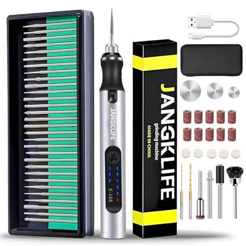 Electric Engraving Pen, 3-Speed Mini Cordless Rotary Tool Kit with 54 Accessories - USB-C Rechargeable for Wood, Metal, Glass, Plastic - Ideal for DIY, Jewelry & Craft Projects