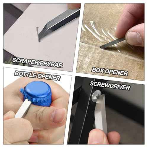 2Pcs EDC Pry Bar, Small, Heavy Duty Keychain Multitool for Everyday Carry and Outdoor Activities