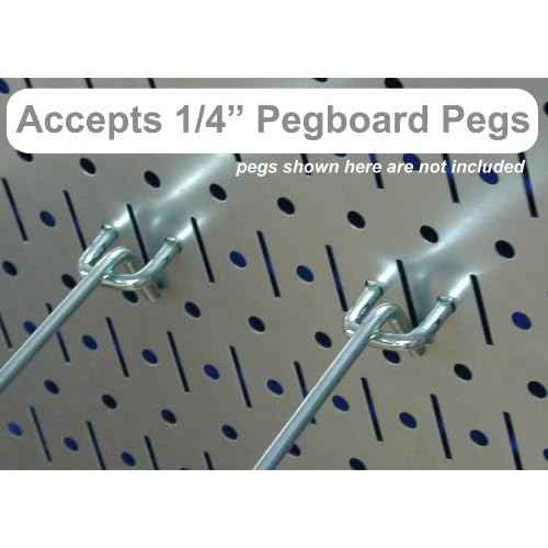 Wall Control Pegboard 16in x 32in Horizontal Black Metal Pegboard Tool Board Panel