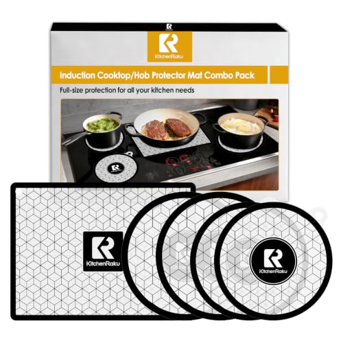 Induction Cooktop Protector Mats 5-Pack Silicone Hob Covers