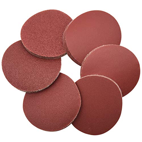 60Pcs Sanding Discs 4 inch Aluminum Oxide Hook and Loop Sanding Pads 60/80/120/240/320/600 Grit Flocking Sandpaper