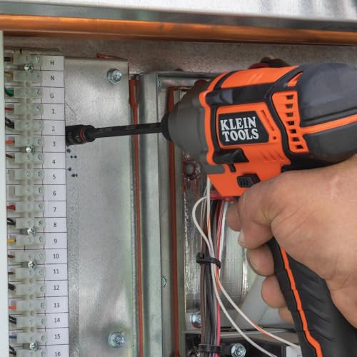 Klein Tools 32768 Impact Driver Set, 3-in-1 SAE Impact Socket and Bit Holder, Flip Socket with Nut Drivers in 1/4 and 5/16 Hex Sizes, 3 and 5-Inch Lengths, 2-Piece