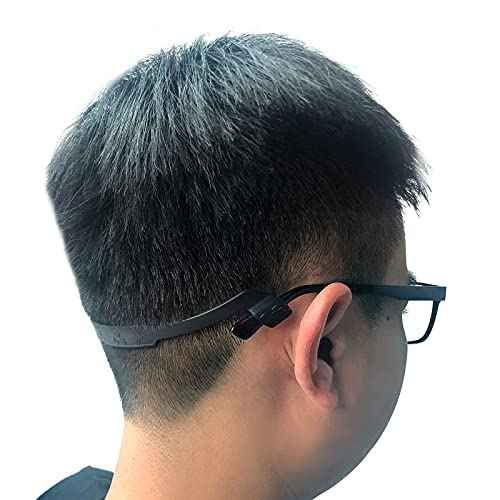 Silicone kids glasses Straps, 3pcs Non-slip Elastic Sports Eyeglasses Straps for Boys and Girls, Sunglasses holder lanyard string, No-Tail eyewear retainer for toddler, Black