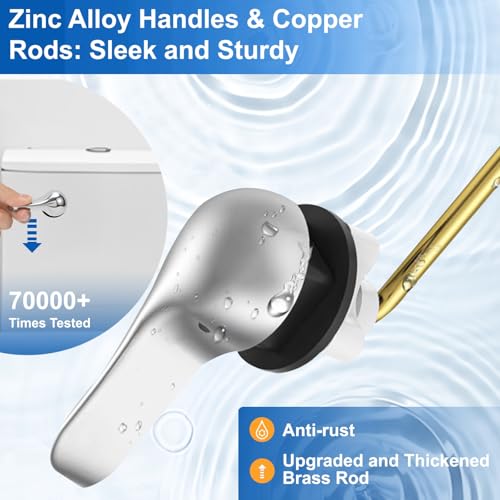 Universal Toilet Flush Handle Kit Zinc Alloy & Brass Arm for American Standard