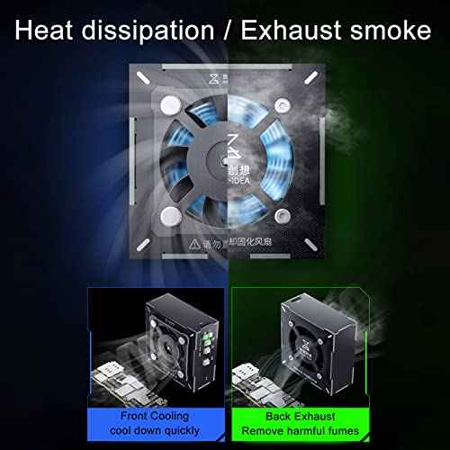Solder Fume Extractor UV Fast Curing Smoke Absorber Remover Smoke Prevention Absorber DIY Working Fan for Soldering Station