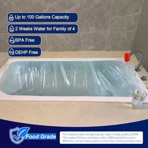 Godwolf 100 Gallon Emergency Water Storage Bladder for Household Use