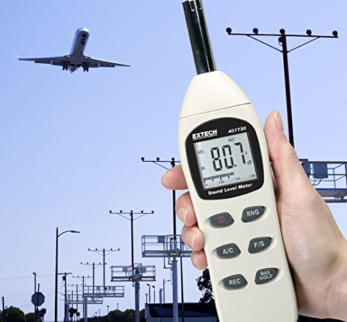 Extech 407730 Digital Sound Level Meter, 40–130 dB, A/C Weighting (Variation: Digital Sound Level Meter)