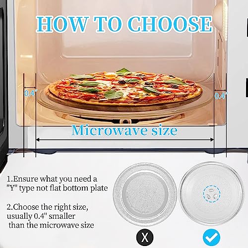 12" Microwave Plate Replacement Glass Turntable – Hiflora Fits GE/Panasonic/LG/Whirlpool & More (12inch)