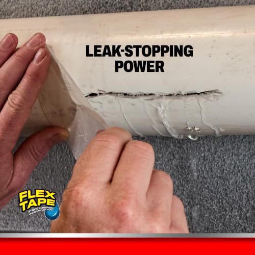 Flex Tape Clear Waterproof Rubberized Repair Tape 4 in x 5 ft - 1 Pack