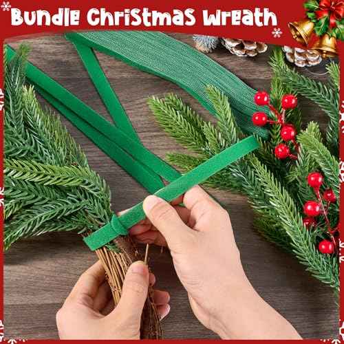 40pcs 11.8" Christmas Garland Ties,Decorative Holiday Garland Ties,Adjustable Holiday Cable Straps for Hanging Garland, Wreaths, and Lights on Stairway Banister Railing Xmas Tree Decor