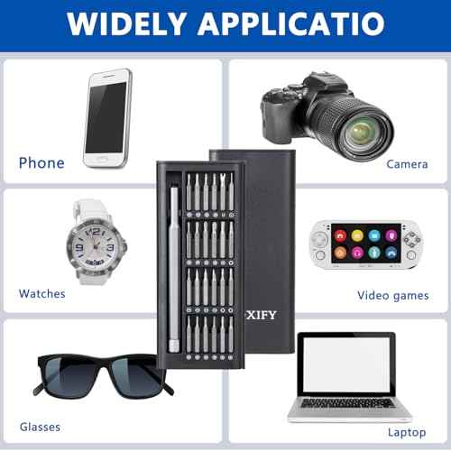 24-in-1 Small Precision Screwdriver Set, CRV-Magnetic Mini Repair Tool Kit for Eyeglass Computer Laptop Watch PS5 Xbox Phone Mac