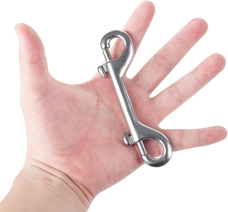 Faneta 90mm Double Ended Bolt Snap Hooks, Marine-Grade 316 Stainless Steel, Set of 2