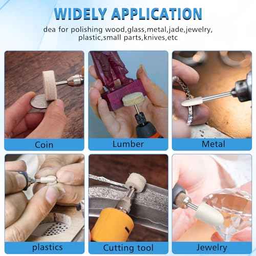 110pcs Buffing Wheel for Dremel Polishing Kit, Polishing Wheel for Dremel Tool Accessories, with 1/8" Shank for Metal Jewelry Wrist Watch Polishing