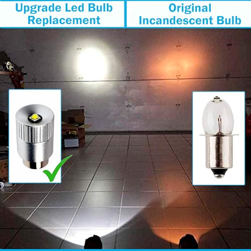HQRP 2-Pack Ultra Bright 300Lm High Power 3W LED Upgrade Bulb Compatible with MagLight 2D 3D 2C 3C Halogen Xenon Flashlight D30113730000 LWSA201 LMSA201 2-Cell 3-Cell 2-D 3-D 2-C 3-C Torch