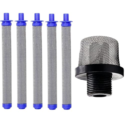 Replacement Filters Set for Graco Paint Sprayer Filters, Includes 1pk 288716 3/4-Inch Inlet Strainer Thread and 5pk 288749 Airless Spray Gun Filter, with for Graco Airless Paint Sprayers Gun