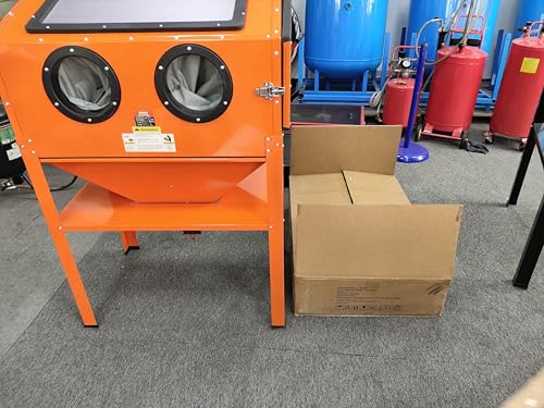 VEVOR 60 Gallon Sandblasting Cabinet, 40-120PSI Sand Blasting Cabinet with Stand, Heavy Duty Steel Sand Blaster with Blasting Gun & 4 Ceramic Nozzles for Paint, Stain, Rust Removal