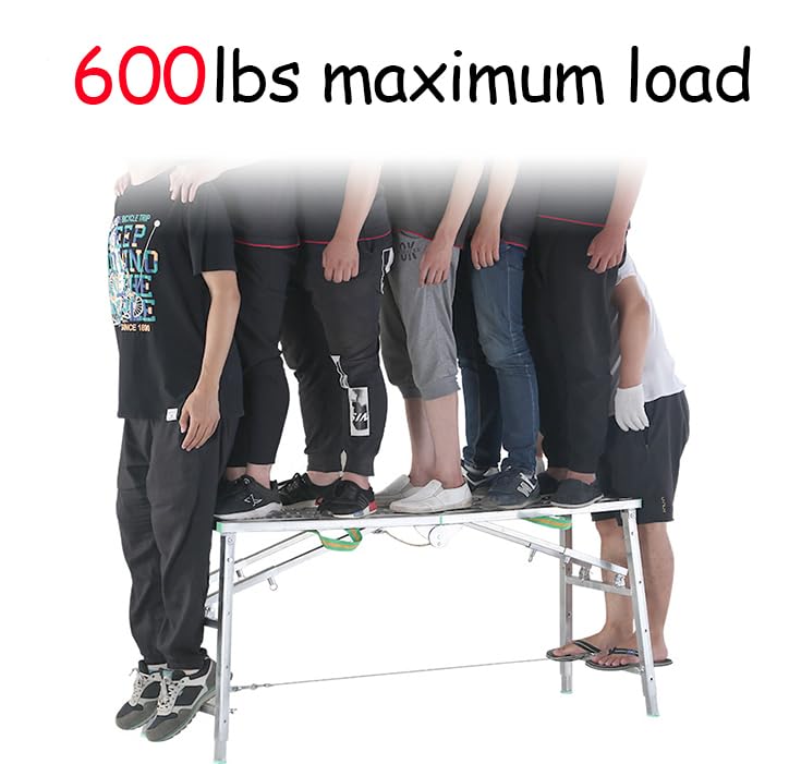 Daxiang Portable Adjustable Steel Scaffold Platform 600 lbs Load Capacity Work Step Ladder