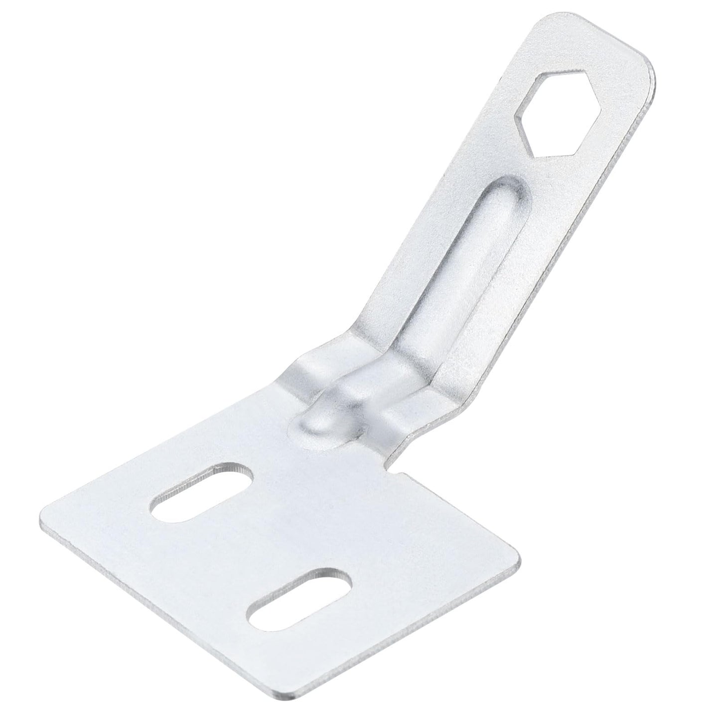 uxcell Bifold Door Hardware, 4-Pack Bi-Fold Door Surface Aligner, Bifold Closet Door Hardware Repair Part Kit for Sliding Wardrobe Doors Folding Door, Silver