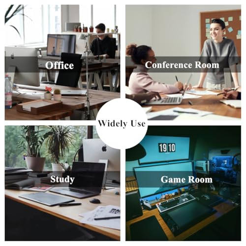 ZLTASYRY 50mm/2 Inch Black Desk Grommet Pack of 4 with Hole Saw & Cable Ties