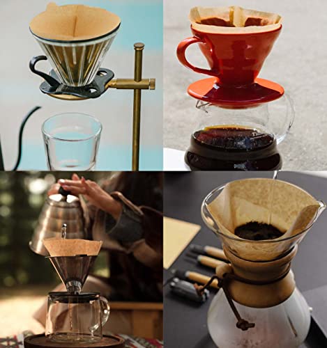 Natural Cone Coffee Filters Size 02, 100 Count, Unbleached 1-4 Cups – Revelook, V02
