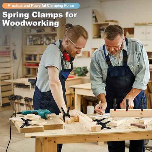 10 Pcs Spring Clamps, PureGuard 4.5 Inch Large Plastic Spring Clips Clamps Heavy Duty Woodworking Clamps for Crafts Balloon Arch Photography Backdrop Stand Pool Cover Clips