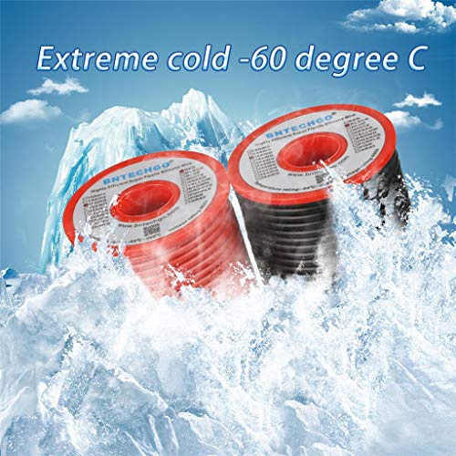 BNTECHGO 16 AWG Silicone Wire 50ft Red & Black - Flexible Tinned Copper Cord