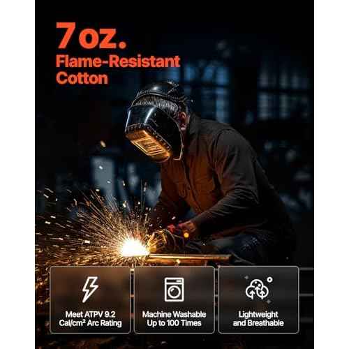 VEVOR mens Flame Resistant Welding Jacket