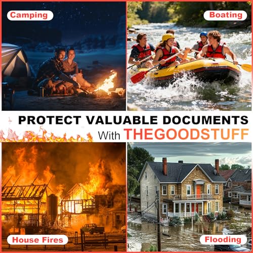 Fireproof Waterproof Document Bag 13.5 x 10 Inches for Safe Storage