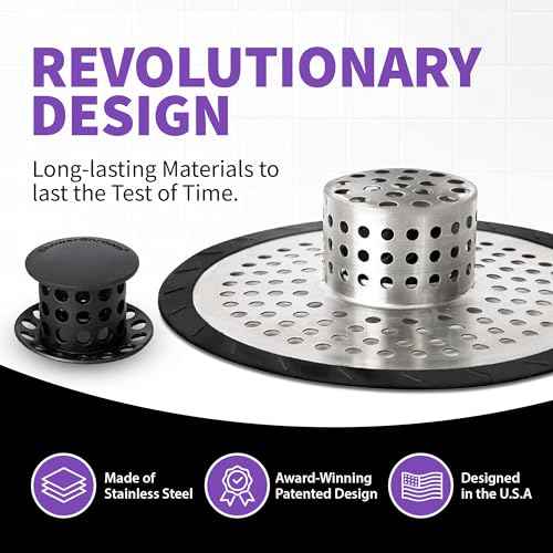 ShowerShroom SHSULT755 Ultra Revolutionary Shower Hair Catcher Drain Protector, No Size, Stainless