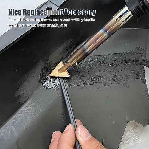 4Pcs Professional Plastic Welder Replacement Tips Copper Head Soldering Iron Tips for Leather Shoe Repairs Welder Accessories for Smooth Car Bumper Repair