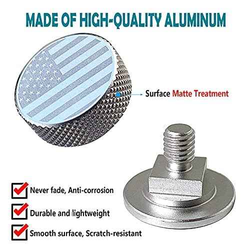 Welding Hood Pipeliner Helmet Fasteners-1Pair Silver Aluminum Helmet Pipeliner Headgear Replacement Parts Accessories Screws Flip Hood, Anti-Rust and Durable (Silver-gh)