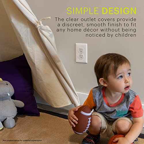 Power Gear Outlet Covers Baby Proofing Child Proof Plug Covers for Electrical Outlets Easy Install Outlet Plug Covers UL Listed Shock Prevention Clear 54614 120 Count