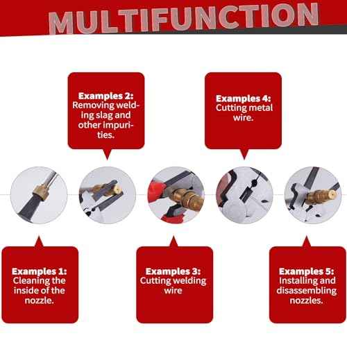 8"MIG Welding Pliers, Multi-functional Carbon Steel MIG Welding Pliers with Insulated Handle, Long Nose Wire Cutting Tools - Reliable and Durable (1Pack)