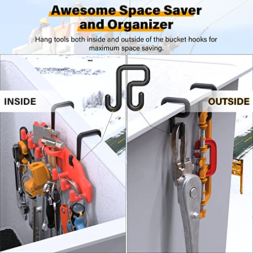 Tricana Lineman Tool Board with 2x 2” & 2x 3” Aerial Bucket Hooks – Metal Bucket Truck Organizer