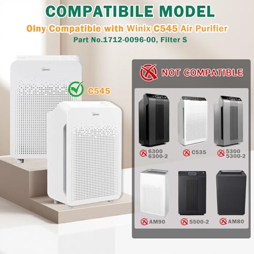 C545 True HEPA Replacement Filter S for Winix C545 Air Purifier – 4 Pack