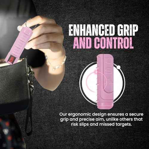 Police Magnum Keychain Pepper Spray Self Defense Belt Clip Holder - 1 Pack Tactical Maximum Strength OC with Dye - Small Case Safety Key Chain for Women & Men - Made in The USA