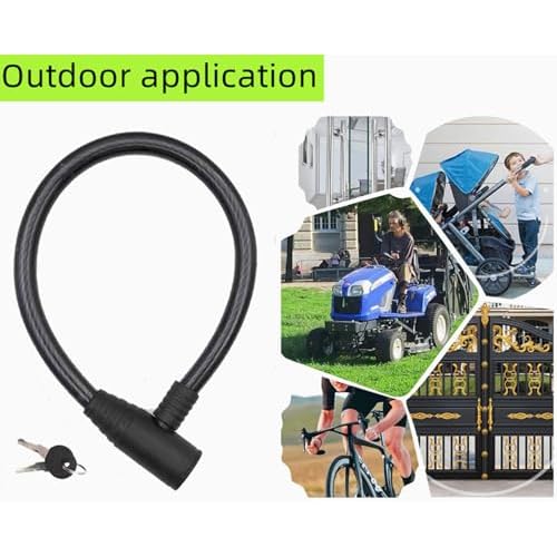 Fridge Lock With Keys, Cabinet and Childproof Lock, Bike Cable Lock for Cabinets, Drawers, Fridge, Bike, Stroller (16" 1PCS)