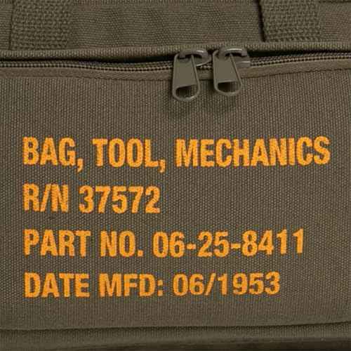 Rothco Zipper Pocket Mechanics Tool Bag with Military Stencil