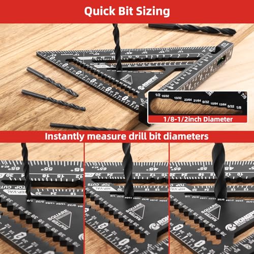 7inch Rafter Square with Level Vial, Heavy Duty Multi-Purpose