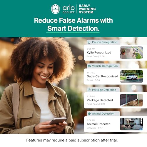Arlo Essential Wireless Security Camera 2K (3rd Gen) - 3-Pack White, Battery Powered, with 1-Month Secure Plan Trial