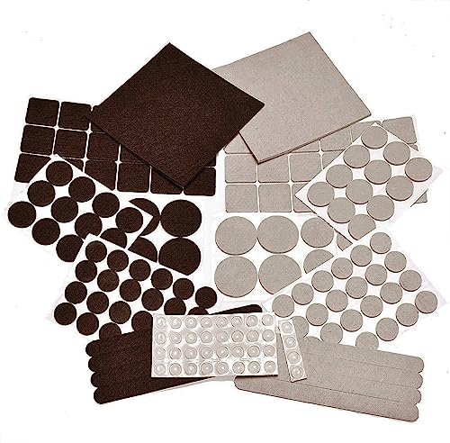 165 Piece Felt Furniture Pads Set - Self-Adhesive Floor Protectors & Noise Bumpers